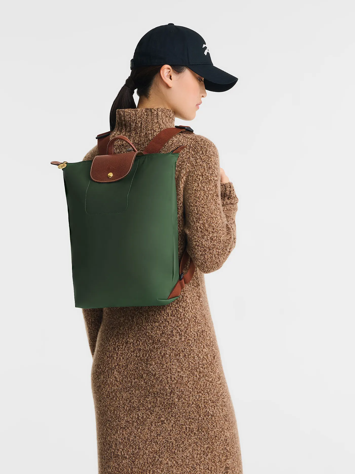 LONGCHAMP | Le Pliage Rucksack, Marine | olive